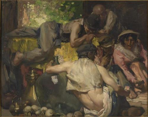 The card players by Frank Brangwyn, 1910