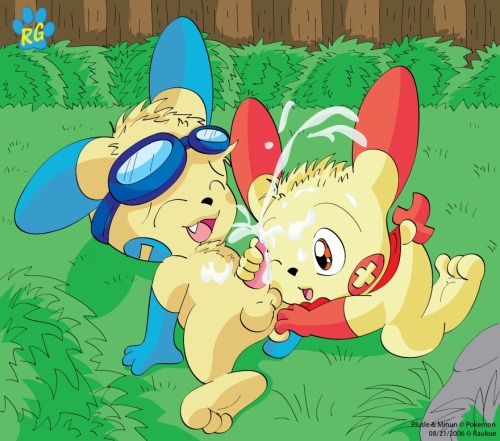 Female plusle x male minun for dekukid544 porn pictures