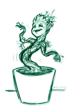 M-Sciuto:  Dancing Groot Sketch 2 This One’s Even Better Than That First One Because