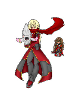 Transparent Red, Hikari and Kyuubey! Anthony&rsquo;s pso2 characters again! His MAG is Kyuubey so yeah, not tooo proud with how Red&rsquo;s face looks but yeah. (Or his hands)