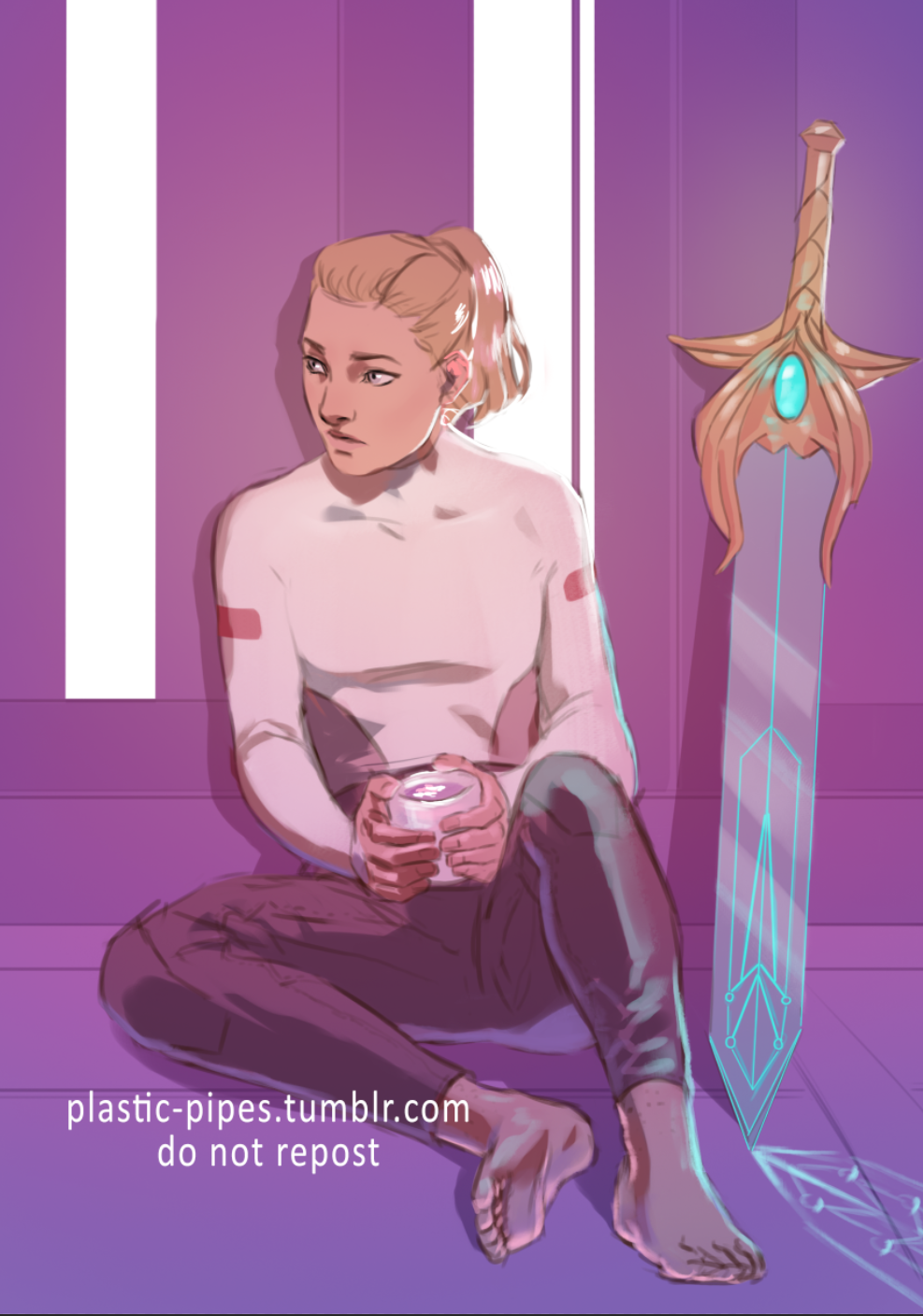 plastic-pipes: WELP  so i caught a cold and can’t help cook so i got to draw adora