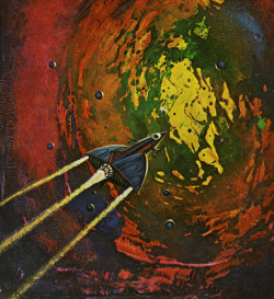 humanoidhistory:  Jack Gaughan cover art for a 1968 edition of Children of the Lens by E.E. “Doc” Smith. (Golden Age) 