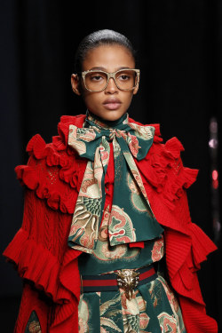 shadesofblackness:  Aya Jones for Gucci AW16 MFW Collection