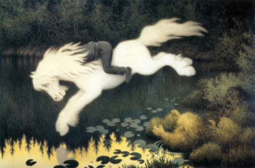 theodor-kittelsen: Gutt Paa Hvit Hest, Theodor Severin Kittelsen