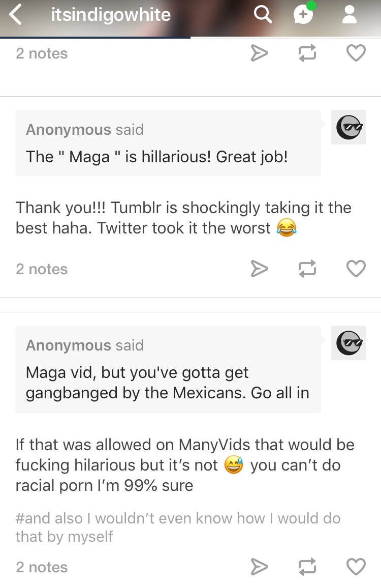 whotoblock:“It’s a joke calm down” 🙄Shocking another white sex worker making