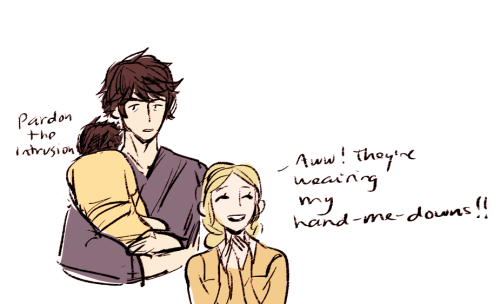 garbagebird:  aunt lissa, uncle lon’qu, and owain come to visit.  