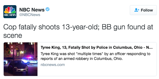 the-movemnt:  13-year-old Tyree King shot and killed by Ohio police A Columbus, Ohio,