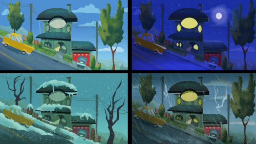 plasticnaturedraws: Some background work I did for my background painting class last semester! Try t