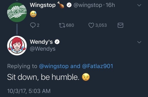 breedlov3:mishasminions:BEST SMACKDOWN IN HISTORYWendy’s had them bars for Wingstop tho..