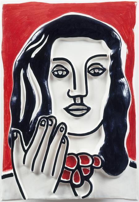 artist-leger:  Face by hand on a red background, adult photos