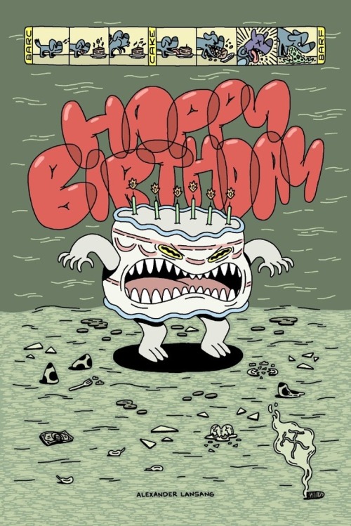 Alex Lansang cover, ‘Happy Birthday’, 2016“This comic deals with issues about GMOs, anim