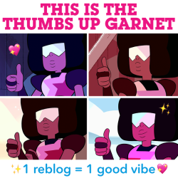 poetofthepiano:  cartoonnetwork: Garnet thinks you deserve some positivity today! ✨ I hadn’t realised how many of these there were. I would like some good vibes. 