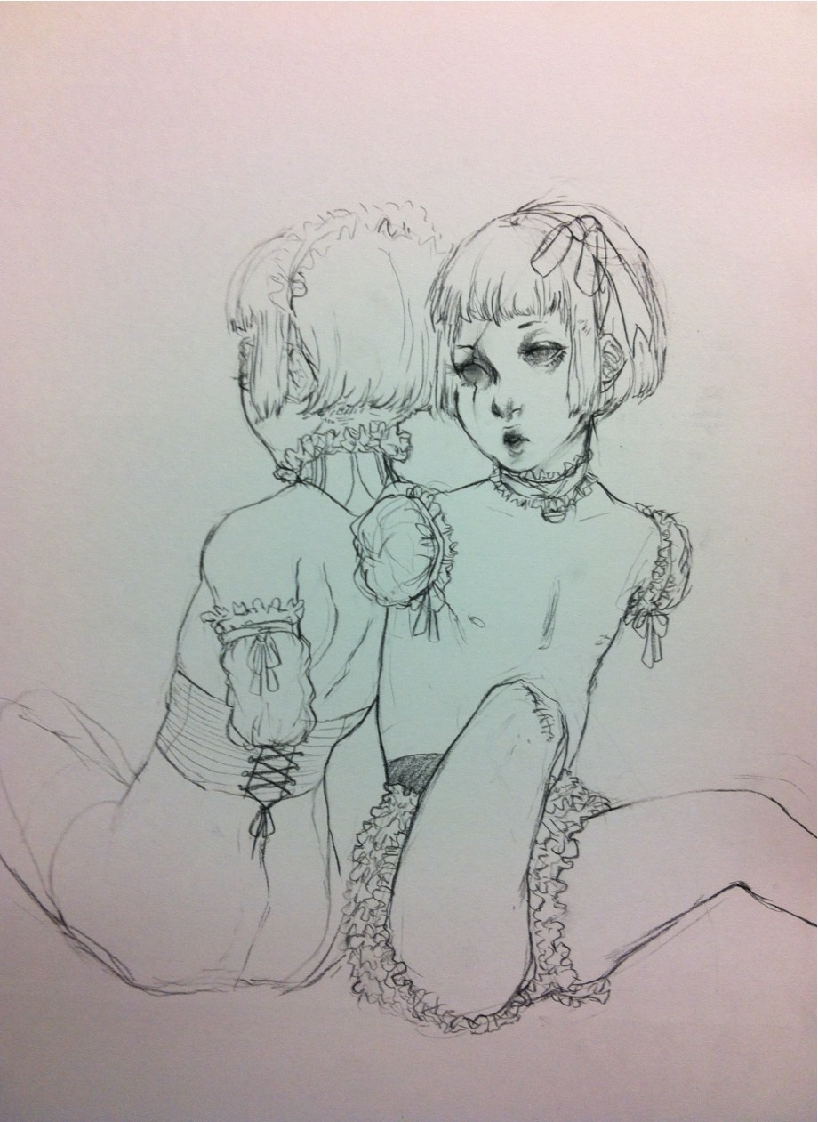 milklace:  i started doodling in class during critiques oop