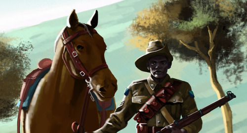 dale-art: WWI Era Aboriginal Light Horseman  Painted in Photoshop Here’s an older il