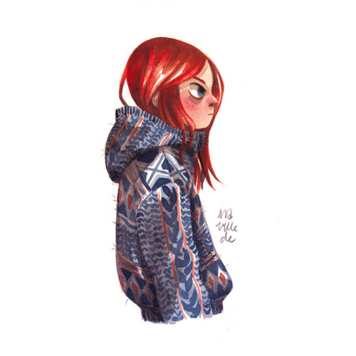 iraville: cozy knitted sweater Girls &lt;3 you can also watch me painting the first one o