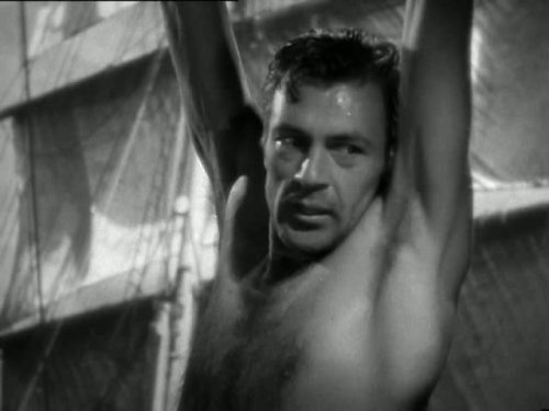 Souls at Sea (1937) part 1 of 2 Gary Cooper and George Raft find themselves shirtless and hanging ar