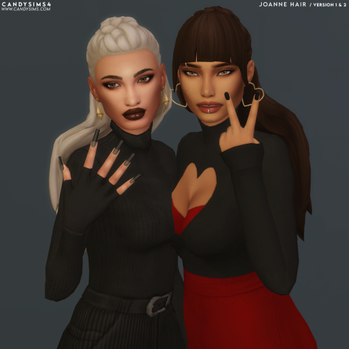 JOANNE HAIR / 2 VERSIONSA cute hairstyle with two versions. One with and the other without bangs.&nb