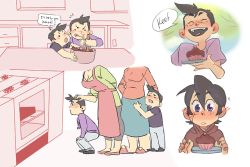 Cockybusiness:  More Tropey As Hell Au!!Today’s Tropes Are:-First Kiss-Childhood