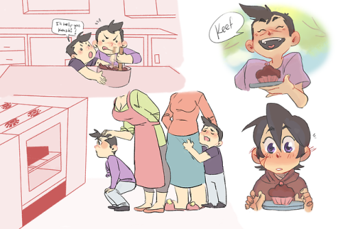 cockybusiness: More tropey as hell au!! Today’s tropes are: -First Kiss -Childhood Promises al