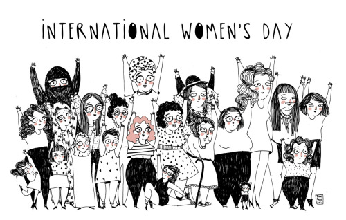 staff:  In a feministic two-for-one, we all get to celebrate International Women’s Day today and Women’s History Month all month.   There are an incredible number of Tumblrs out there channeling their pride, frustration, and solidarity into art.