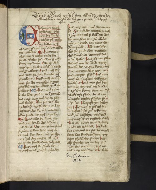 Ms. Codex 1079 - [Von den Tugenden] This manuscript features a treatise on the cultivation of virtue