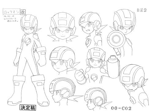 rockmiyabideusexmachina:Megaman Production Art Scan of the Day #143:Megaman.EXE Expression + Charact