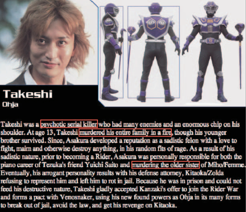 kamenriderthebrony227:  You know, for kids!  And he was the reason why I got into the kamen rider series OwO