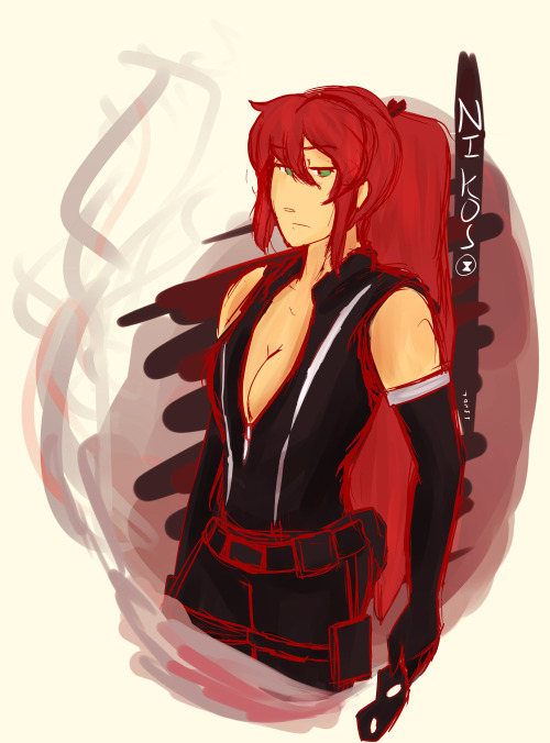 jo3mm:“hmph.” -pyrrha in cinders spy suit doodle o3o *runs.off.into.the.distance*