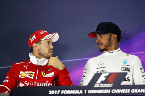 vettelewis: Lewis Hamilton &amp; Sebastian Vettel x Press Conferences