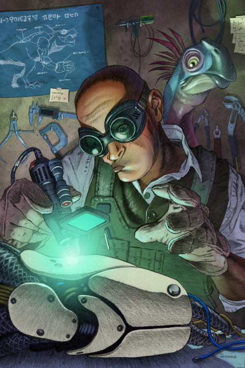 Bioengineer by John Petersen. Chapter opener for the Predation tabletop RPG.