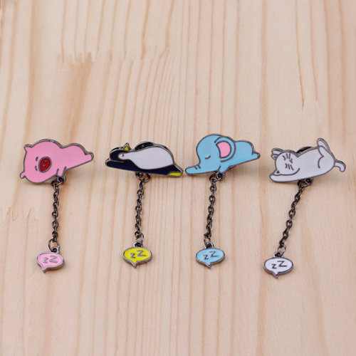 winriirockbell:Lovely Sleeping Animals Brooches Pins  ► discount code : Crystal15