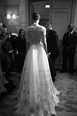 forthosewhocravefashion:  backstage at Georoge Hobeika Spring Couture 2013