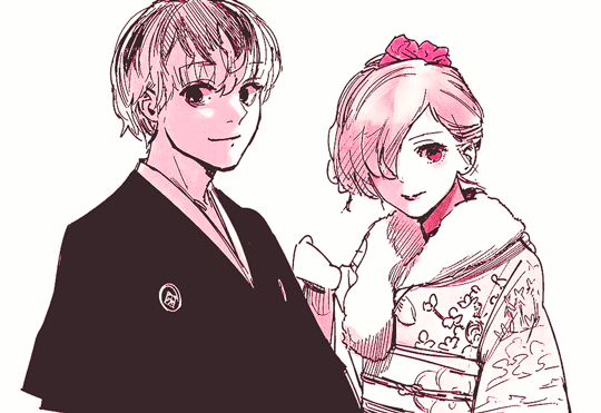 hitokka-s:  Touka Kirishima &amp; Ken Kaneki    | Tokyo Ghoul Calendar 2016