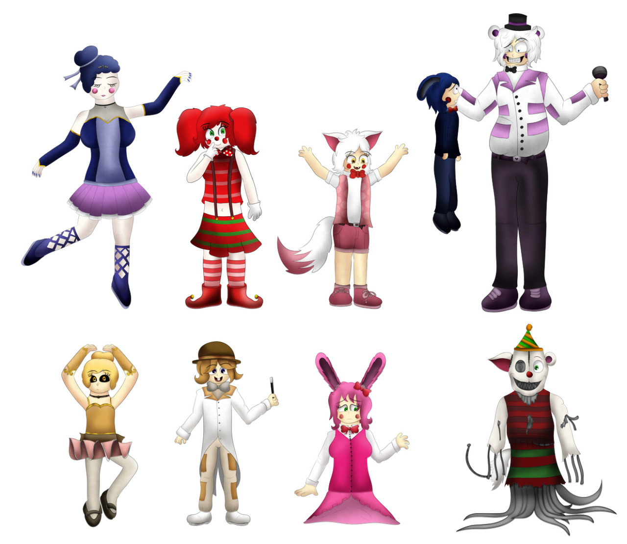 Personajes Fnaf Sister Location