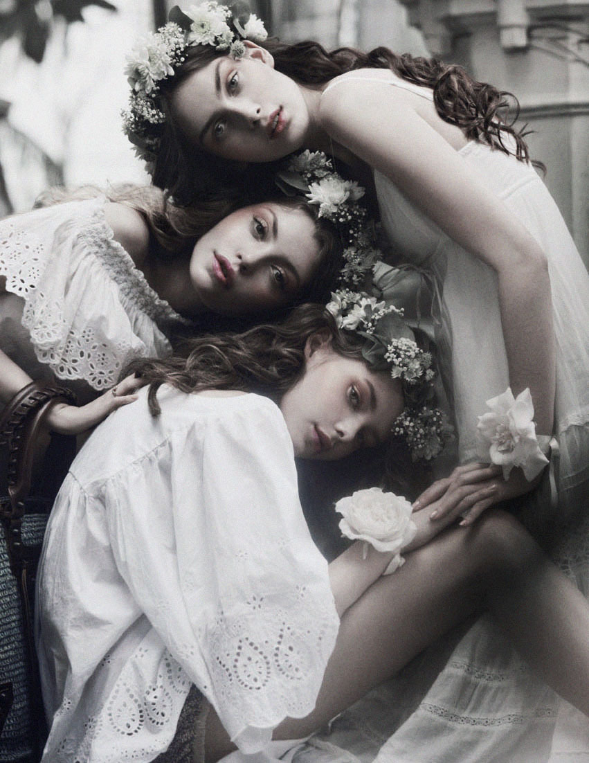 deprincessed:  Solveig, Maria and Julie in ‘Flowergirls’ by Signe Vilstrup for