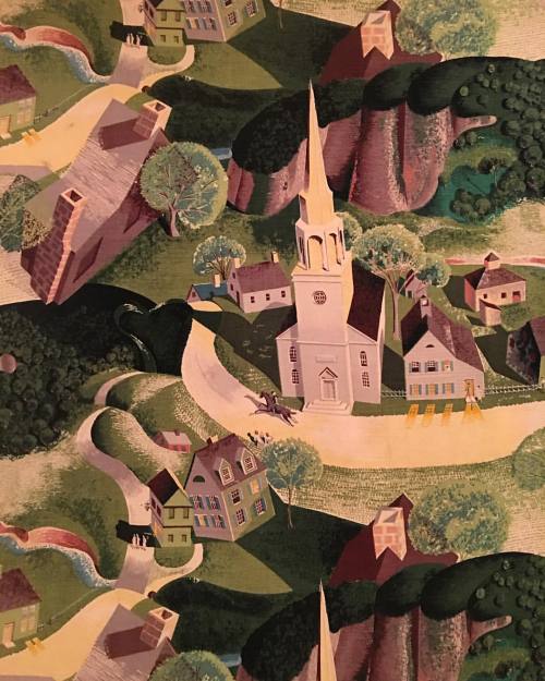 #PaulRevere’s ride, cotton textile version of #GrantWood’s famous 1931 painting. Commiss