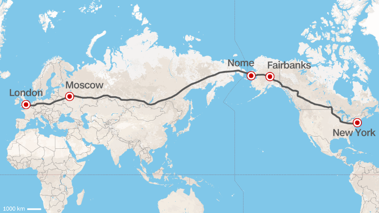 ninetythreetilinfinity:  emilyafter:caraobrien:Drive from Europe to the U.S.? Russia