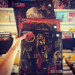radio-active-records:  Block the sun with the ‘crucial’ Slayer represses available today! South Of Heaven, Seasons In The Abyss, Undisputed Attitude &amp; REIGN IN BLOOD now available on 180gram ‘mystery’ vinyl! Slayer randomly inserted 500 copies