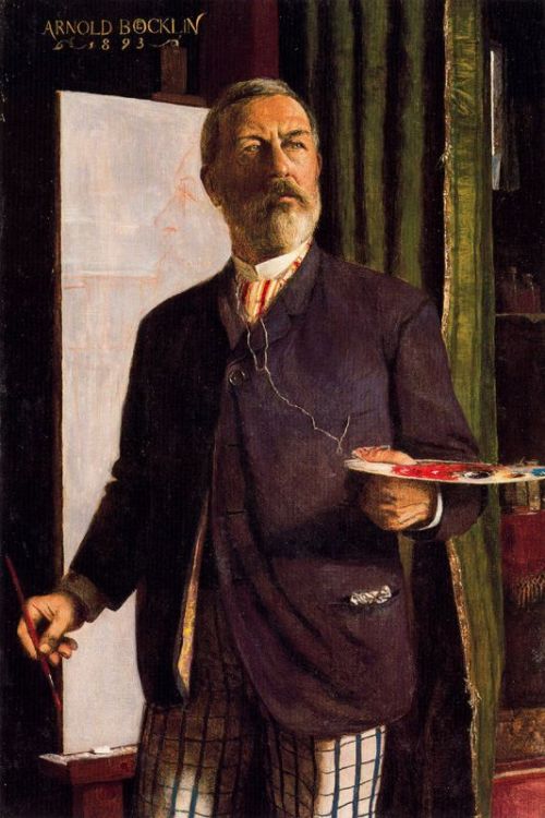 arnold-bocklin: Self-Portrait in Studio, 1893, Arnold Bocklinwww.wikiart.org/en/arnold-bockl