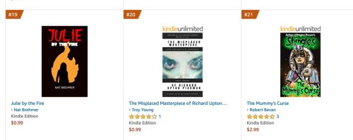 She’s done it again! Julie by the Fire is trending at #19 in Amazon’s new releases in horror short s