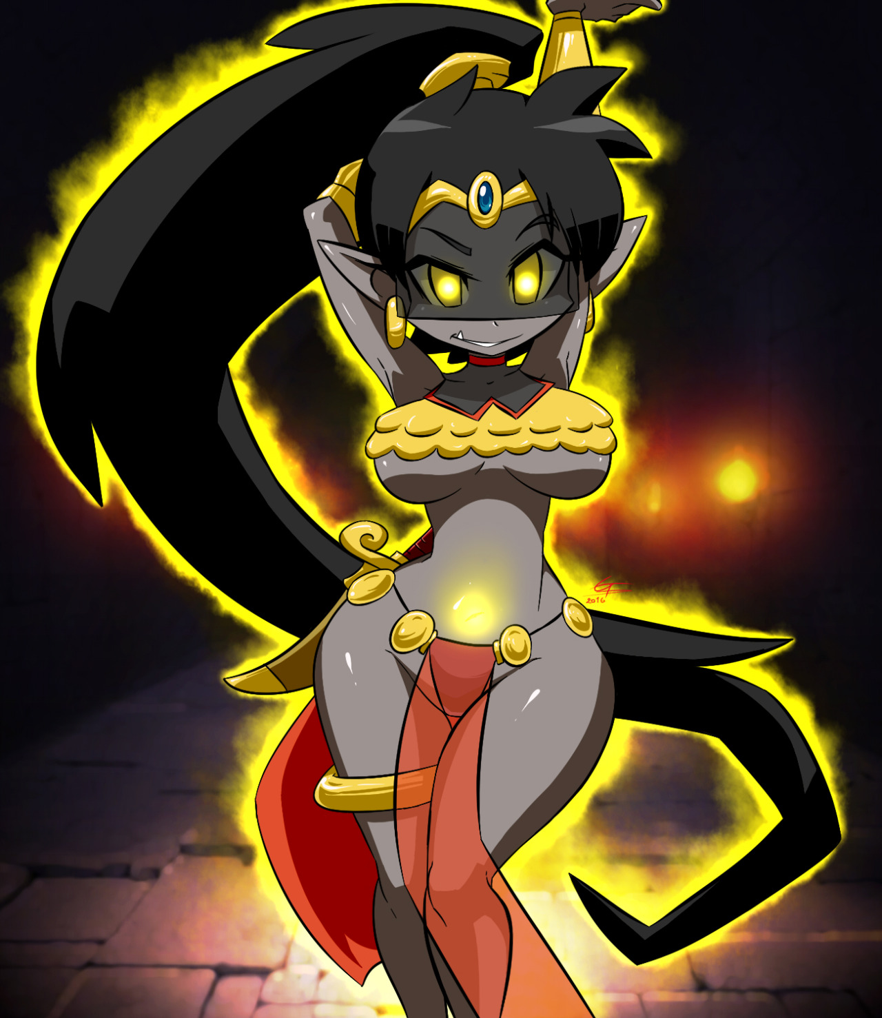 gblastman:  this is what could happend if shantae were infected by the sands of time