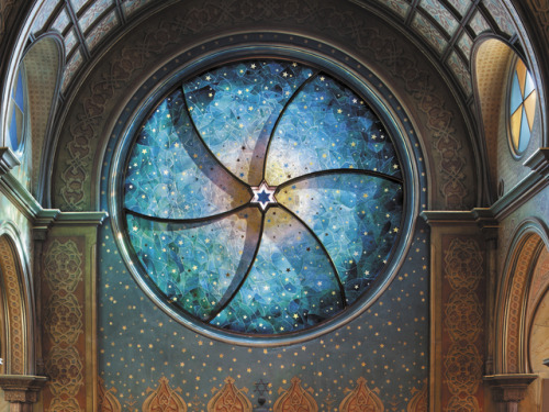 imaginarycircus:Rose Window, Eldridge Street Synagogue in NYC. 2010 by Kiki Smith and Deborah Gans