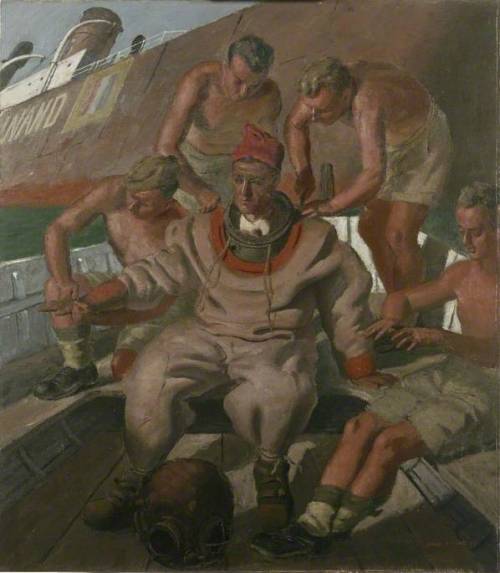 viktor-sbor: Henry Marvell Carr (1894–1970)-Army Divers: Sappers of a Port Reconstruction and Repair
