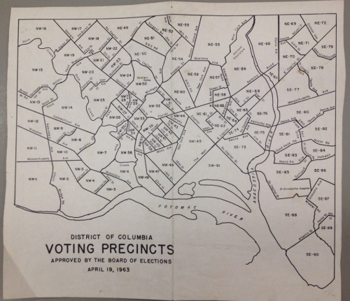 District Of Columbia Voting Precincts, 1963.
