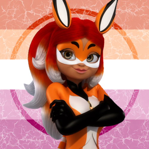 Pride 2022: Lesbian + French Miraculous Superhero IconsPlease reblog and credit me if you use!