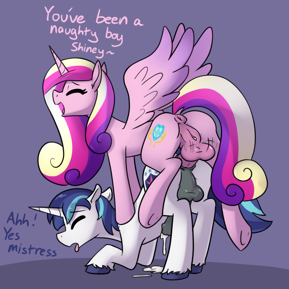 Prompt 8:  Draw/Write about a pony’s butt gettin’ some love Sometimes Cadance