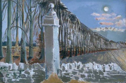 Pillar and Moon -  Paul Nash  1932-42British painter 1889-1946