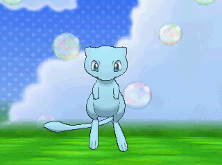 shinycaterpie:  Pokemon Amie - Shiny Mew 