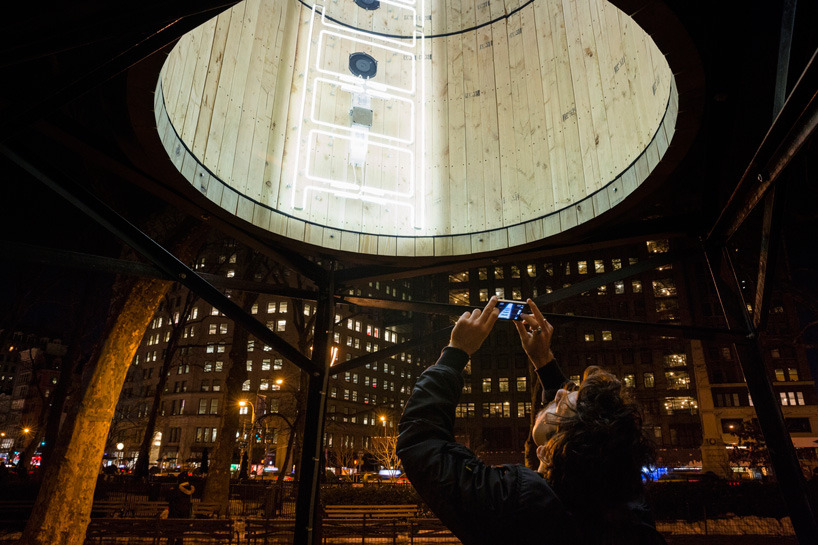 bobbycaputo:  Artist Ivan Navarro places infinite neons within water tower sculptures