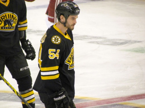 patricebergies:  adam mcquaid looking like he’s about to kill someonebruins vs coyotes 2/28/15